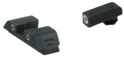 AmeriGlo GL5113 Classic Tritium Sight Set for Glock  Green Tritium White Outline Front Sight-Green Tritium White Outline Rear Sight