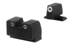 AmeriGlo SG181 Optic Compatible Sight for Sig Sauer  Tall Suppressor Green Tritium White Outline Front Sight-Green Tritium White Outline Rear Sight