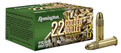 Remington Ammunition 21229 Golden Bullet Rimfire 22LR 36gr Plated Hollow Point 225 Per Box/10 Case