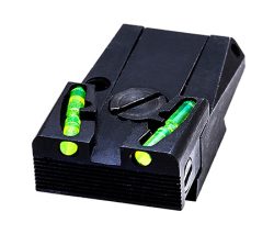 HiViz MKAD211 Adjustable Rear Sight Ruger MK i, II, III & IV Green Fiber Optic