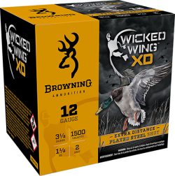 Browning Ammo B193411242 Wicked Wing XD  12Gauge 3.50" 1 1/2oz 2Shot 25 Per Box/10 Case