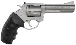 Charter Arms 74442 Bulldog Target Large 44 Special, 5 Shot 4.20" Matte Stainless Steel Barrel, Cylinder & Frame w/Black Finger Grooved Rubber Grip