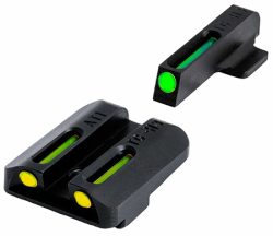 TruGlo TGTG131RT1 TFO  Green/Tritium/Fiber Optic Front Sight-Green/Tritium/Fiber Optic Rear Sight Ruger SR9/SR9c