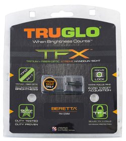 TruGlo TGTG13BR1A TFX  Black | Green Tritium & Fiber Optic White Outline Front Sight