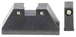 AmeriGlo GL813 Optic Compatible Sight Set for Glock  XL Tall Green Tritium Black Outline Front Sight-Green Tritium Black Outline Rear Sight