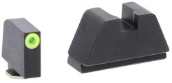 AmeriGlo GL681 Optic Compatible Sight Set for Glock  2XL Tall Green Tritium LumiGreen Outline Front Sight-Black Rear Sight