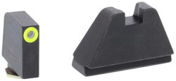 AmeriGlo GL682 Optic Compatible Sight Set for Glock  5XL Tall Green Tritium LumiGreen Outline Front Sight-Black Rear Sight