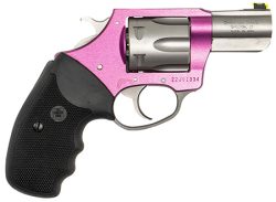 Charter Arms 53630 Chic Lady Rosie Large, 38 Special 6 Shot, 2.20" Matte Stainless Steel Barrel & Cylinder, Pink Aluminum Frame,  w/Black Finger Grooved Rubber Grip, Exposed Hammer