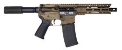 Diamondback DB1912K071 DB15 AR Pistol Carbine Length 5.56x45mm NATO 7" 30+1 Midnight Bronze Buffer Tube Stock