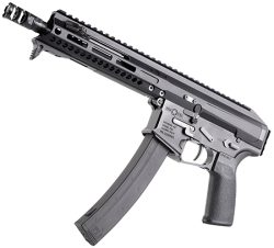 Patriot Ordnance Factory 01838 Phoenix  9mm Luger 35+1 8" Threaded Barrel w/Muzzle Brake, Black Anodized Receiver, M-Lok Handguard, MFT Grip, Picatinny Stock Adapter, Includes Hand Stop