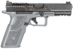 ZEV OZ9STDCOMG OZ9 Combat 9mm Luger 4.49" 17+1 (2) Combat Gray Frame Black Steel Slide with Optics Cut Aggressive Textured Combat Gray Polymer Grips