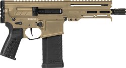CMMG 54AA847-CT Dissent  5.7x28mm 32+1 6.50", Coyote Tan Cerakote Rec, OEM Grip, Picatinny Buffer Adapter, Zeroed Drop-In Single Stage Trigger