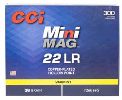 CCI 962 Mini-Mag Varmint 22LR 36gr Jacketed Hollow Point 300 Per Box/10 Case