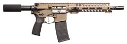 Patriot Ordnance Factory 01803 Minuteman Direct Impingement 5.56x45mm NATO 30+1 10.50" Black Nitride Barrel, Patriot Brown Rec, Black Buffer Tube Stock & Grip