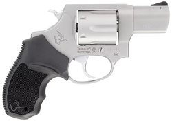 Taurus 285629MA 856 *MA Compliant Small Frame 38 Special +P 6rd 2" Stainless Steel Barrel, Stainless Steel Cylinder & Frame, Black Rubber Grip