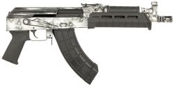 Century Arms HG7673N Draco  (Romanian Made) 7.62x39mm 30+1 6.25" Threaded Barrel, Distressed White Stamped Rec, Magpul Furniture, Enhanced Trigger Group
