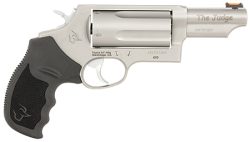Taurus 24410P39MAG Judge T.O.R.O Magnum Compact Frame 45 Colt (Long Colt)/410 Gauge 5rd 3" Matte Stainless Steel Barrel, Cylinder & Frame, Black Rubber Grip, Transfer Bar Safety, Exposed Hammer