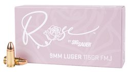 Sig Sauer E9MMB1ROSE50 Rose  9mmLuger 115gr Full Metal Jacket 50 Per Box/20 Case