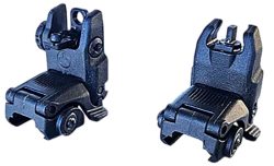 HiViz ARN21 Folding AR Back Up Sight  Black Folding for AR-15