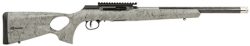 Savage Arms 47253 A Series TimberLite 22LR 10+1 18" Black Threaded Carbon Fiber/SS Barrel, Black Picatinny Rail Steel Receiver, Gray w/Black Webbing Synthetic Fixed Thumbhole Stock