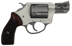 Charter Arms 53802 Coyote  380 ACP 5 Shot 2" Aluminum Small Rosewood Checkered Grip