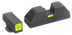 AmeriGlo GL605 CAP Sight Set for Glock  Green Tritium LumiGreen Outline Front Sight-LumiGreen Bar Rear Sight