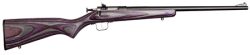 Crickett KSA2228 Youth  22 LR 1rd 16.12" Stainless Steel Barrel, Fixed Front/Adjustable Rear Peep Sights, Purple Laminate Stock w/11.5" LOP, Rebounding Firing Pin Safety