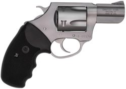 Charter Arms 73520 Mag Pug  Large 357 Mag, 5 Shot 2.20" Matte Stainless Steel Ported Barrel, Matte Stainless Steel Cylinder & Frame w/Black Finger Grooved Rubber Grip