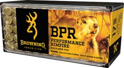 Browning Ammo B195117050 BPR Performance Rimfire  17HMR 17gr Polymer Tip 50 Per Box/20 Case