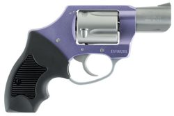 Charter Arms 53841 Undercover Lite Lavender Lady Small 38 Special, 5 Shot 2" Stainless Steel Barrel & Cylinder, Lavender Aluminum Frame w/Black Finger Grooved Rubber Grip, Concealed Hammer