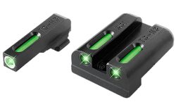 TruGlo TG13SG2A TFX  Black | Green Tritium & Fiber Optic White Outline Front Sight Green Tritium & Fiber Optic Rear Sight