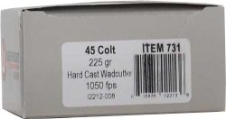 UNDERWOOD 45 LC 225GR  HARD - CAST WADCUTTER 20RD 10BX/CS