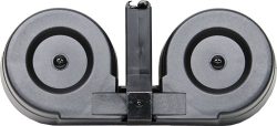 IVER JOHNSON MAGAZINE AR15 - .223 100RD DRUM BLK/CLEAR POLY