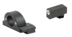AmeriGlo GL5125 Ghost Ring Sight Set for Glock  Green Tritium White Outline Front Sight-Green Tritium Rear Sight