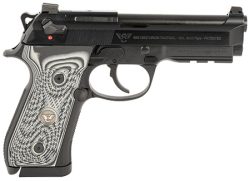 Wilson Combat BER-92CT-9 92G Centurion 9mm Luger 17+1(2)/20+1(1) 4.25", Black, Aluminum Pic. Rail Frame, Gray/Black G10 Grips, Tritium Combat Sight