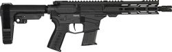 CMMG 57A340FAB Banshee MK57 5.7x28mm 20 8" Black Nitride Medium Taper Threaded Barrel, EML 7" M-LOK Handguards, Black Armor Cerakote Aluminum Picatinny Rail Receiver, CMMG Zeroed Grips
