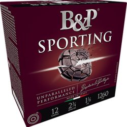 B&p Ammunition 12B1SCF8 Sporting Clay  12Gauge 2.75" 1oz 8Shot 25 Per Box/10 Case