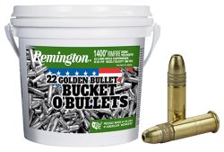 Remington Ammunition 21231 Golden Bullet Bucket O Bullets 22LR 36gr Plated Hollow Point 1400 Per Box/4 Case *Bucket
