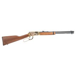 Rossi Rio Bravo Wyatt Earp Engraved PVDD Gold Rifle .22 LR 15rd Capacity 18' Barrel Wood Stock