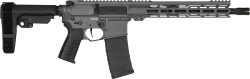 CMMG 30AB20FTNG Banshee MK4 300 Blackout 30+1 8" Black Nitride Medium Taper Threaded Barrel, EML 7" M-LOK Handguards, Tungsten Cerakote Aluminum Picatinny Rail Receiver, CMMG Zeroed Grips