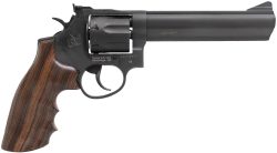 Taurus 2-660061-HWD1 66  Medium Frame 357 Mag 7rd 6" Matte Black Oxide Cylinder/Frame/Barrel Wood Grip Transfer Bar Safety