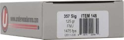 UNDERWOOD 357 SIG 125GR FMJ FN - 50RD 10BX/CS