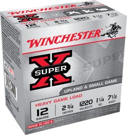 Winchester Ammo XU12SP7 Super X Heavy Game Load 12Gauge 2.75" 1 1/4oz 7.5Shot 25 Per Box/10 Case