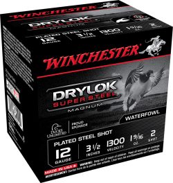 Winchester Ammo XSM12L2 Drylok Super Steel Magnum 12Gauge 3.50" 1 9/16oz 2Shot 25 Per Box/10 Case
