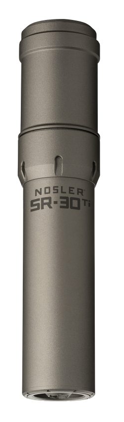 Nosler 90647 SR-30TI  30 Cal 1.74" Gray Finish Made of Titanium with 5/8" 24 tpi Thread Pattern