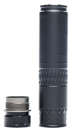 Rugged Suppressors AK360 Alaskan360  36 Cal 1.60" D, Rated Up to 338 Lapua, 130.80 dB (308 Win), Black Stainless Steel, R.U.M. Mount Included