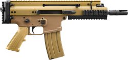 FN 38101245 SCAR 15P 5.56x45mm 10+1 7.50" Black Anodized Chrome Lined Steel Barrel, Flat Dark Earth Anodized Aluminum Picatinny Rail Receiver, FDE Polymer Grip, Ambidextrous