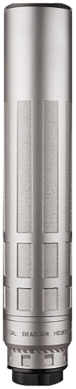 Dead Air NOMAX33XEMAXSIL Nomax 33  Silver .33 Cal Silencer w/ Xemax Adapter & 5/8-24 DA150 Muzzle Brake