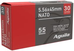 Aguila 1E556155   5.56NATO 55gr Full Metal Jacket 450 per pk/5pk per Case