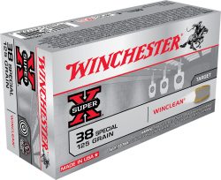 Winchester Ammo WC381 Super X  38Special 125gr Winclean Brass Enclosed Base 50 Per Box/10 Case